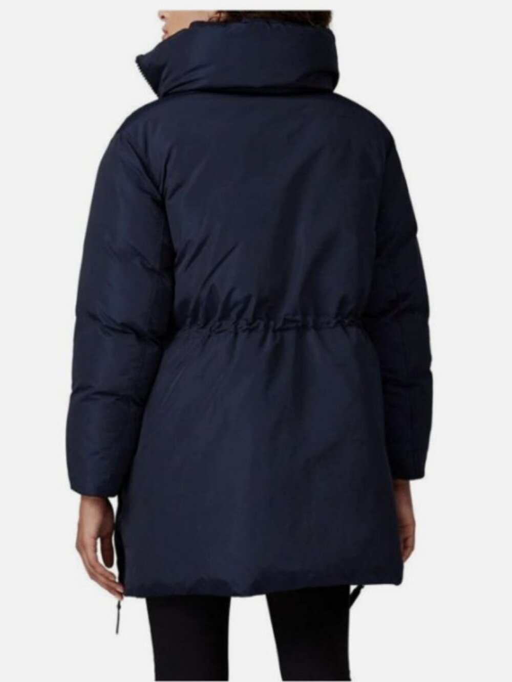 Club Monaco trapeze statement puffer coat jacket navy blue unisex size L - Picture 4 of 10